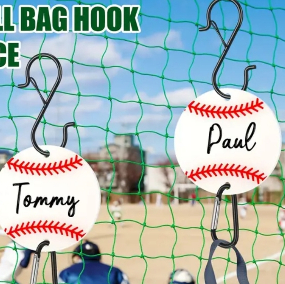 Baseball Equipment/Bag  Fence Tag with Hooks Set